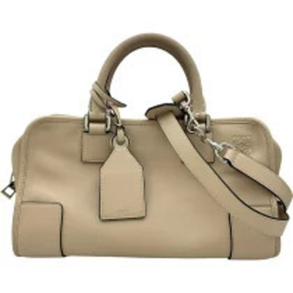Loewe Handbags - Loewe Amazona Beige Cream Calfskin Shoulder Bag